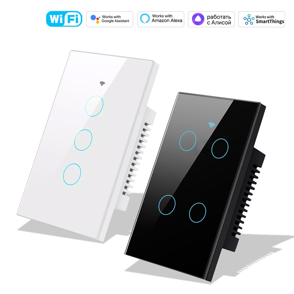 Smart Light Switch Wifi - Smart Life WLAN+Bluetooth Touch-Lichtschalter US Touch-Panel-Schalter