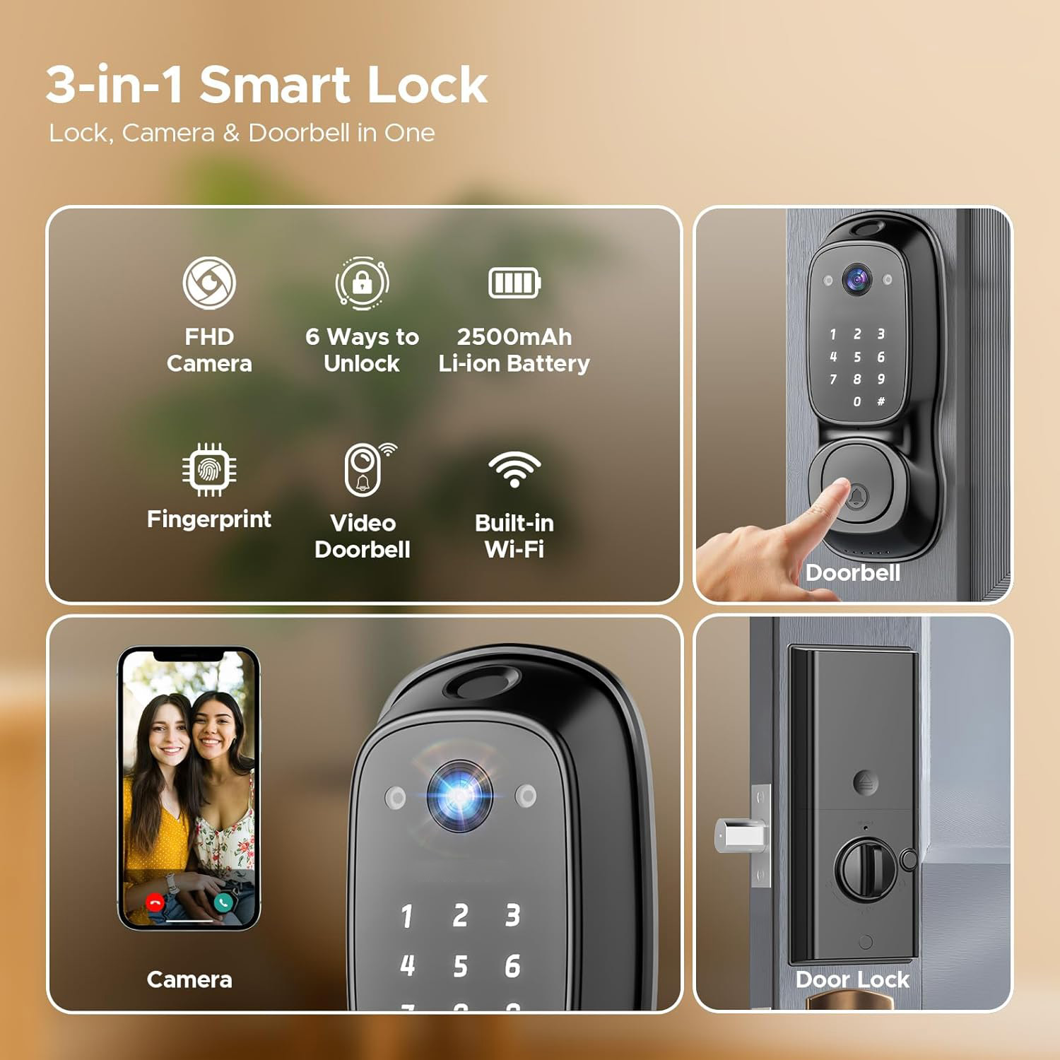 Tuya WLAN-Smart-Türschloss ‎ K – Smart Door Lock Wifi Bewertung und Preis