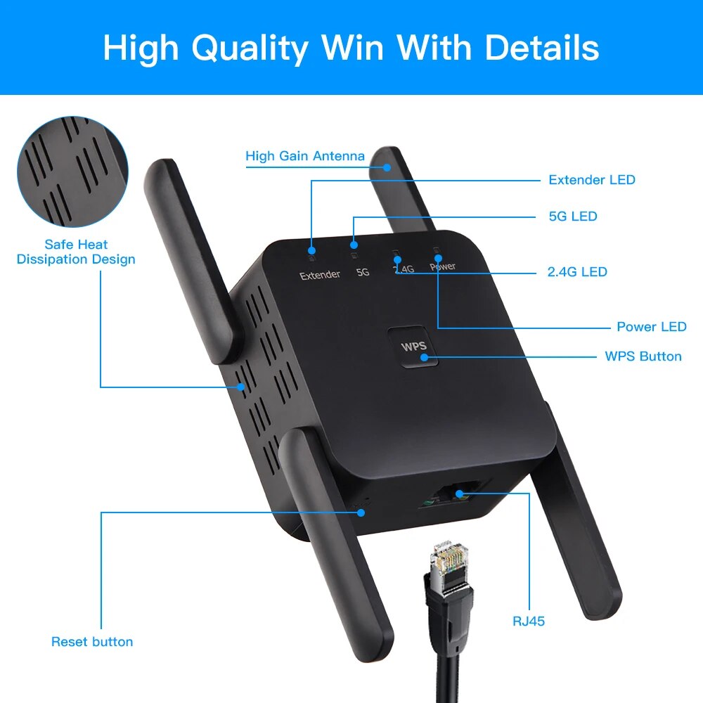 WiFi Repeater 1200Mbps 2,4 GHz – Wifi Smart Plug Bewertung und Preis